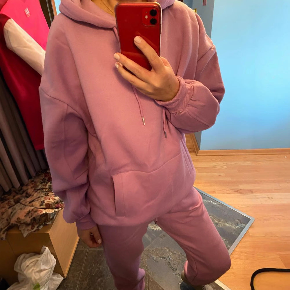 Damen lässiges Hoodie und Jogginghose Set