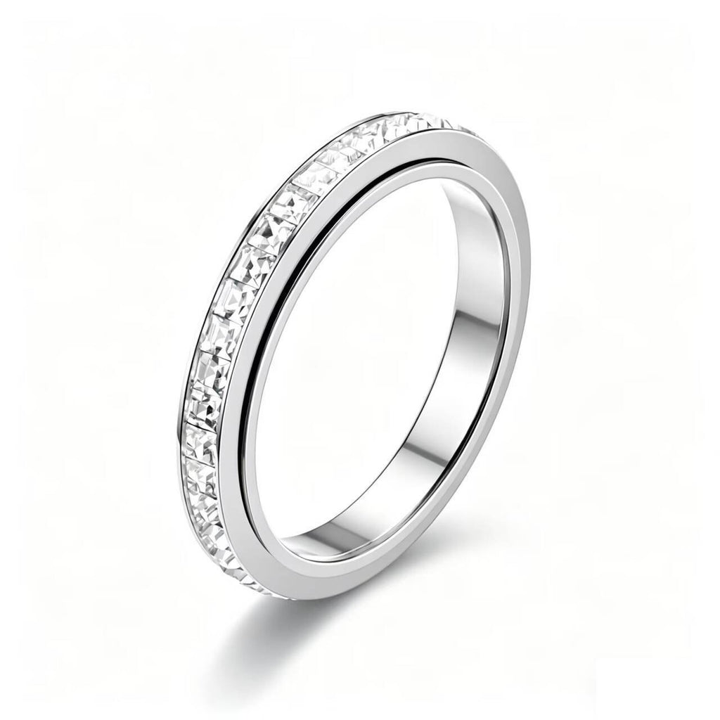 Damen Ring mit funkelnden, quadratischen Zirkonia-Steinen Shop Nory