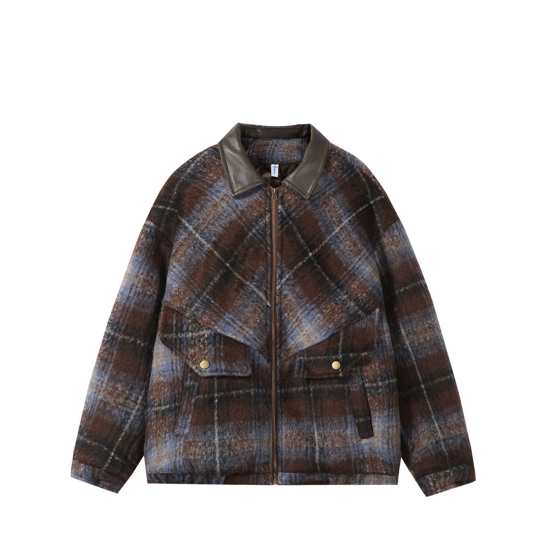 Unisex Boxy-Kurzblouson im Overshirt-Stil mit Kunstlederkragen und aufgesetzten Pattentaschen Shop Nory