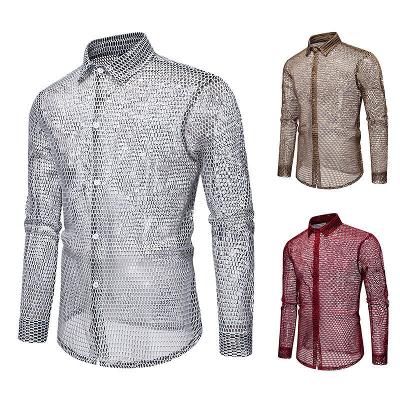 Herren Mesh-Hemd aus hochwertigem Material mit innovativem Design