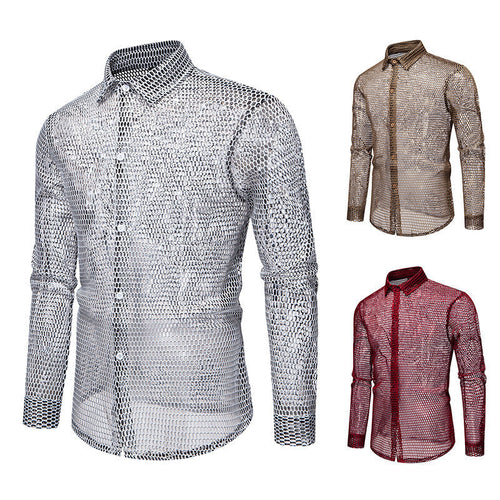 Herren Mesh-Hemd aus hochwertigem Material mit innovativem Design