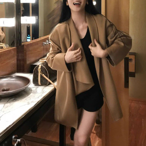 Damen Modischer Oversized-Wollmantel Shop Nory