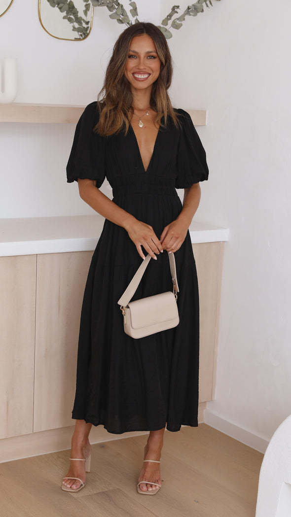 Taillierter Midikleid