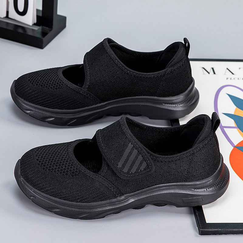 Damen Leichte Komfort-Sneaker mit Klettverschluss