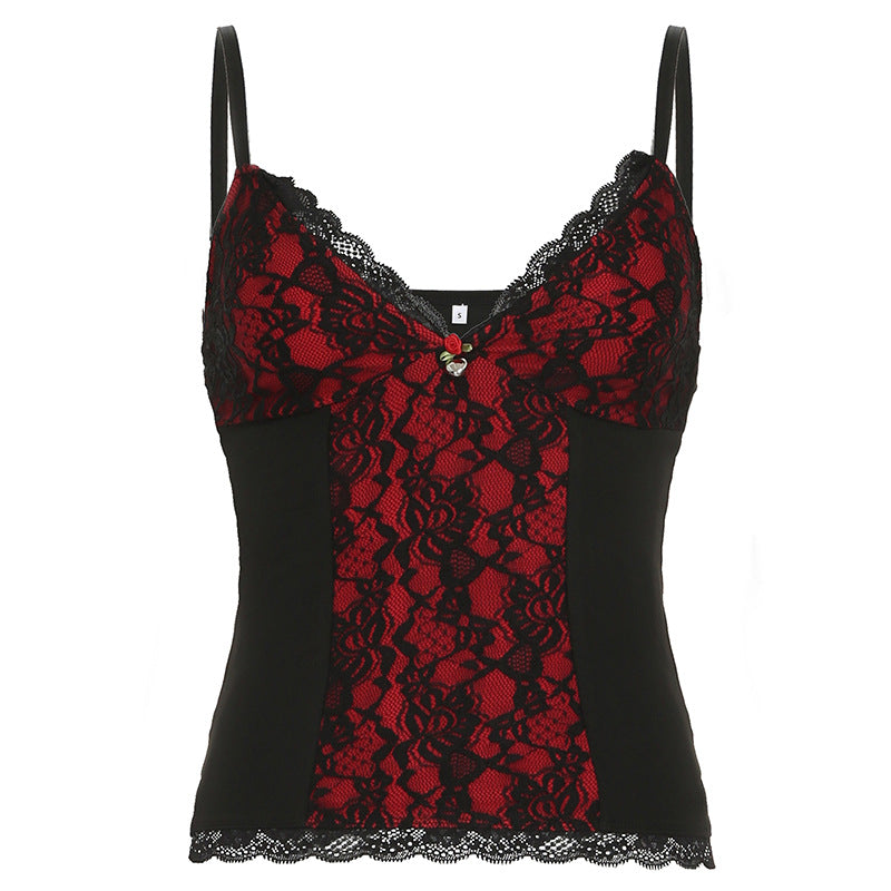 Damen Spitzen-Camisole mit elegantem Schnitt und verführerischen Details Shopnory