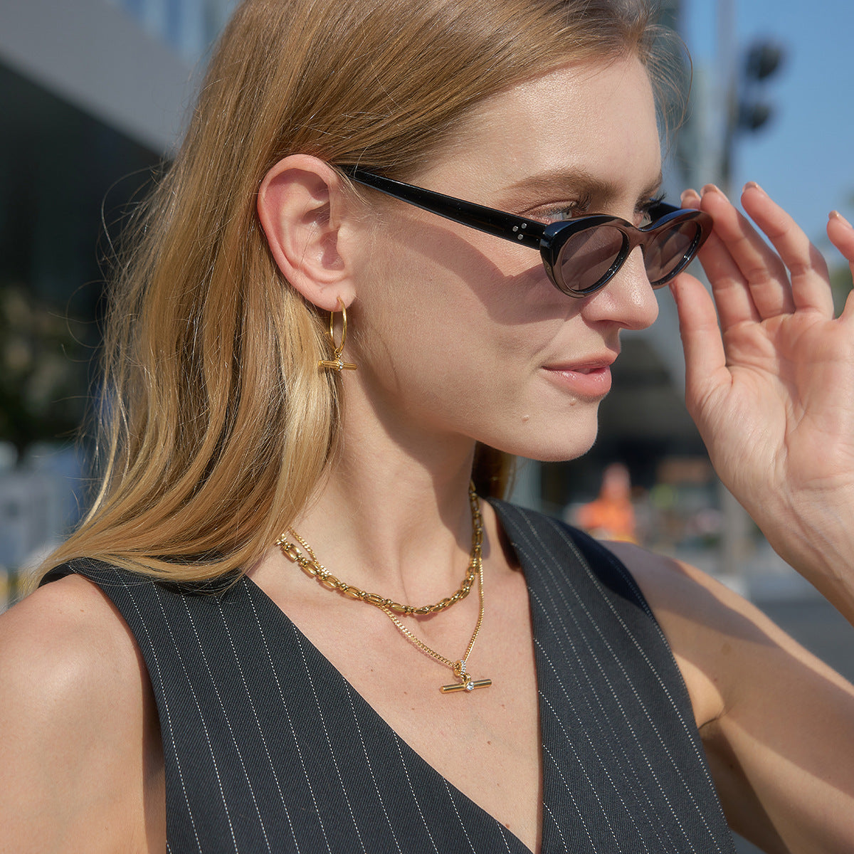 Damen Edelstahl Halskette mit verstellbarem Design und wasserfesten Eigenschaften Shop Nory