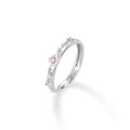 Damenring mit floralem Rosendesign und funkelnden Zirkonia Shop Nory