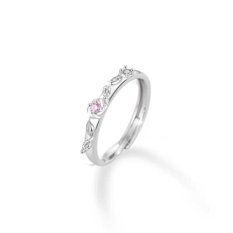 Damenring mit floralem Rosendesign und funkelnden Zirkonia Shop Nory
