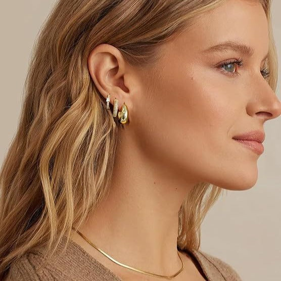 Damen Ohrschmuck Set mit funkelnden Elementen Shop Nory