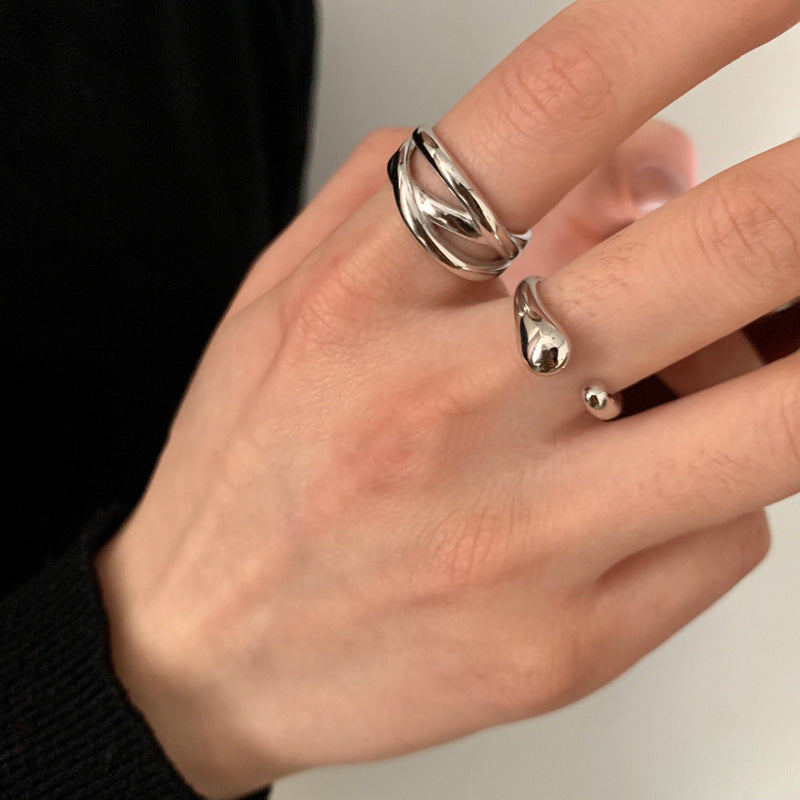 Damen Offener Ring mit eleganter, geschwungener Form Shop Nory