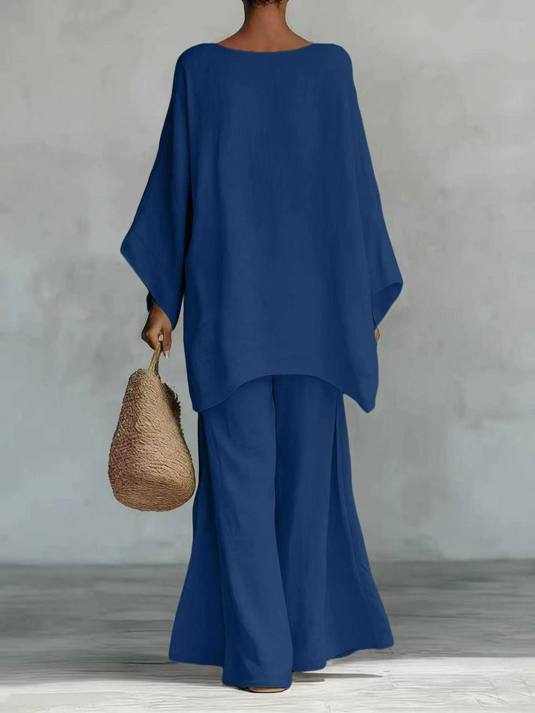 Damen Lässiges Oversize-Kaftanoberteil mit weiten Palazzohosen Shop Nory