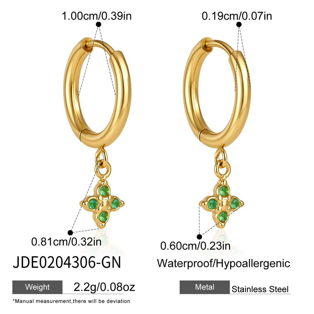 Damen Ohrhänger mit stilvollem Kreuzdesign und funkelnden Zirkonia Shop Nory