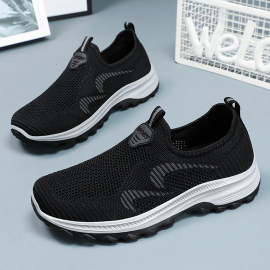 Herren nan elastischer Strick-Slip-On Trekking-Sneaker mit griffiger Profilsohle und ergonomischer Dämpfungssohle Shop Nory
