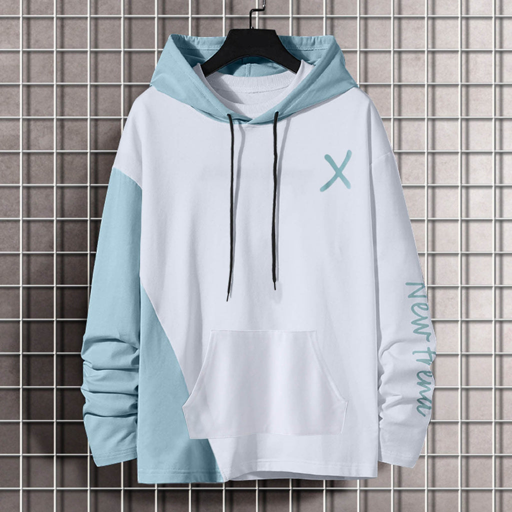 Damen Kapuzenpullover mit modernem Farbblockdesign und praktischer Kängurutasche