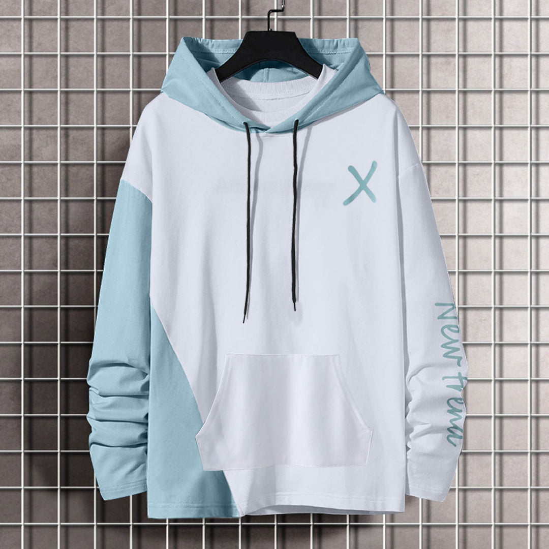 Damen Kapuzenpullover mit modernem Farbblockdesign und praktischer Kängurutasche