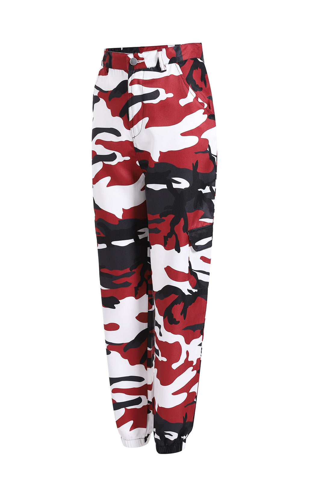 Damen Cargohose mit Camouflage‑Print, elastischem Bund und Beinbündchen Shop Nory