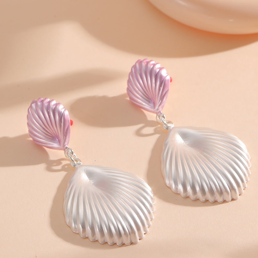 Damen Hängende Ohrringe im eleganten Muscheldesign Shop Nory