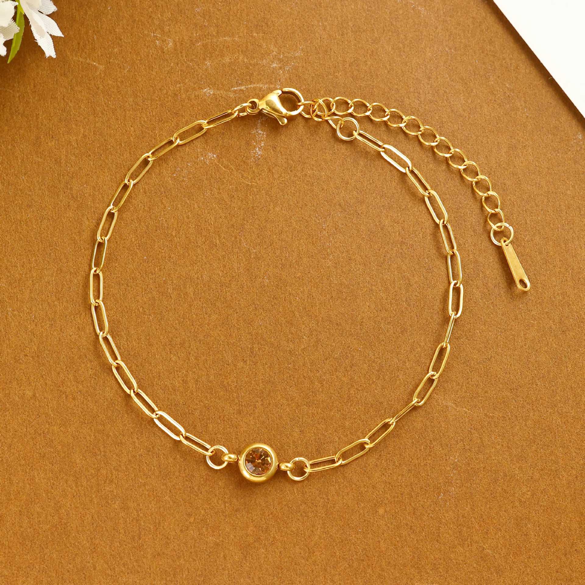 Damen zartes Armband mit funkelndem Kristall Shop Nory