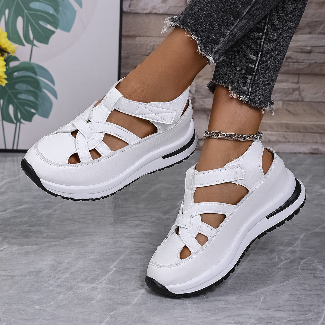 Damen Plateau‑Sneaker‑Sandale mit geschlossener Kappe und Klettverschluss Shop Nory