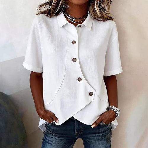 Damen Besonders gestaltete Bluse mit einzigartigem Knopfdetail