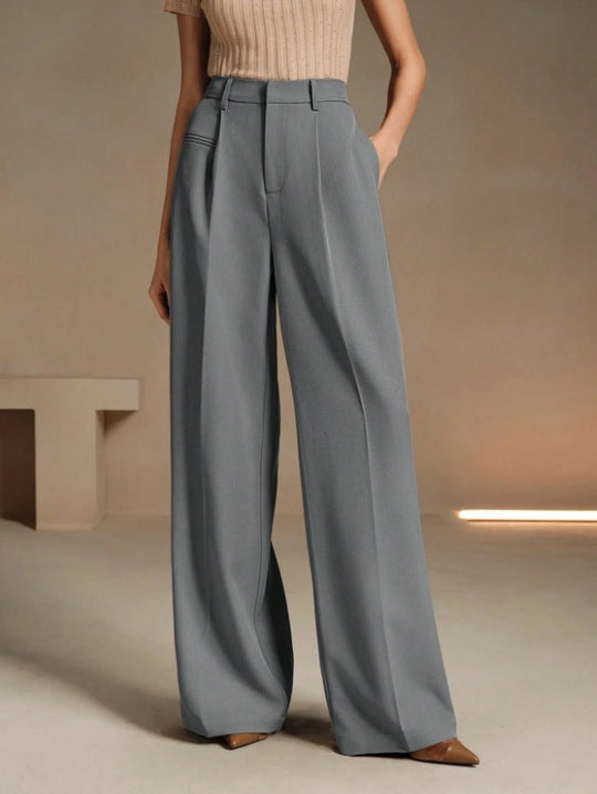 Damen Weite und elegante Anzughose mit hohen Bund