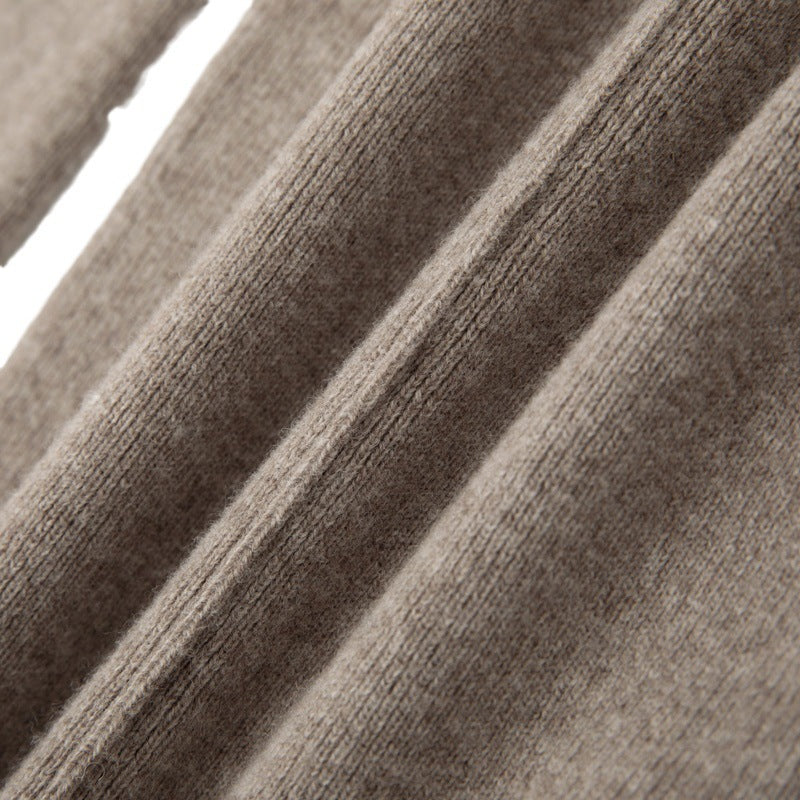 Damen Weiche Strickhose mit weitem Bein, Tunnelzugbund und dekorativer Mittelnaht Shop Nory