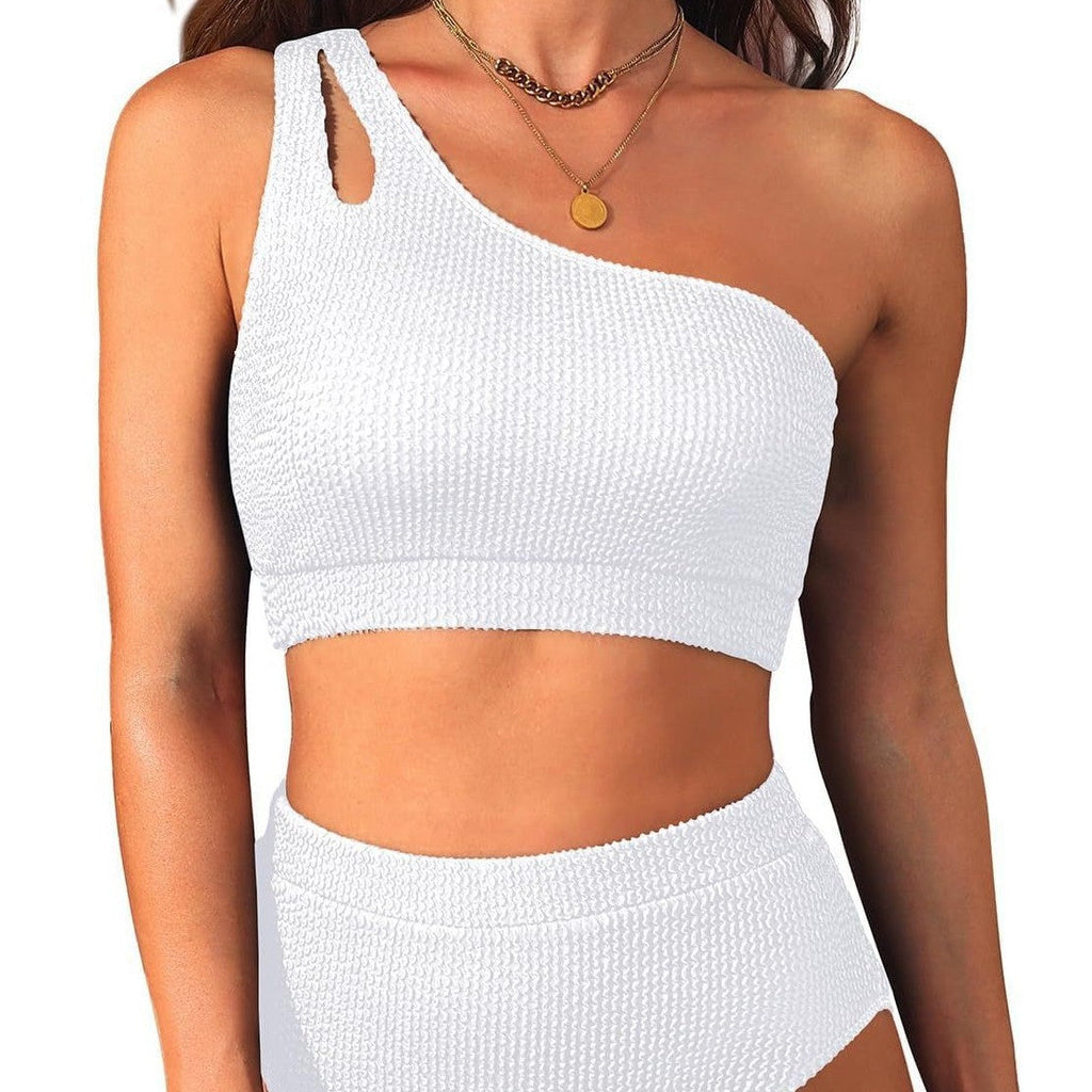 Damen Einseitiger Hochtaillierter Bikini Shopnory