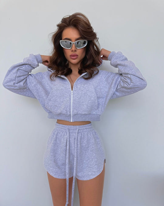 Damen Sportliches Zweiteiliges Set Shopnory