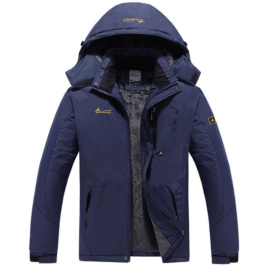Herren Wasser- und winddichte Softshell-Outdoorjacke mit Teddyfleece-Innenfutter und Kapuze Shop Nory