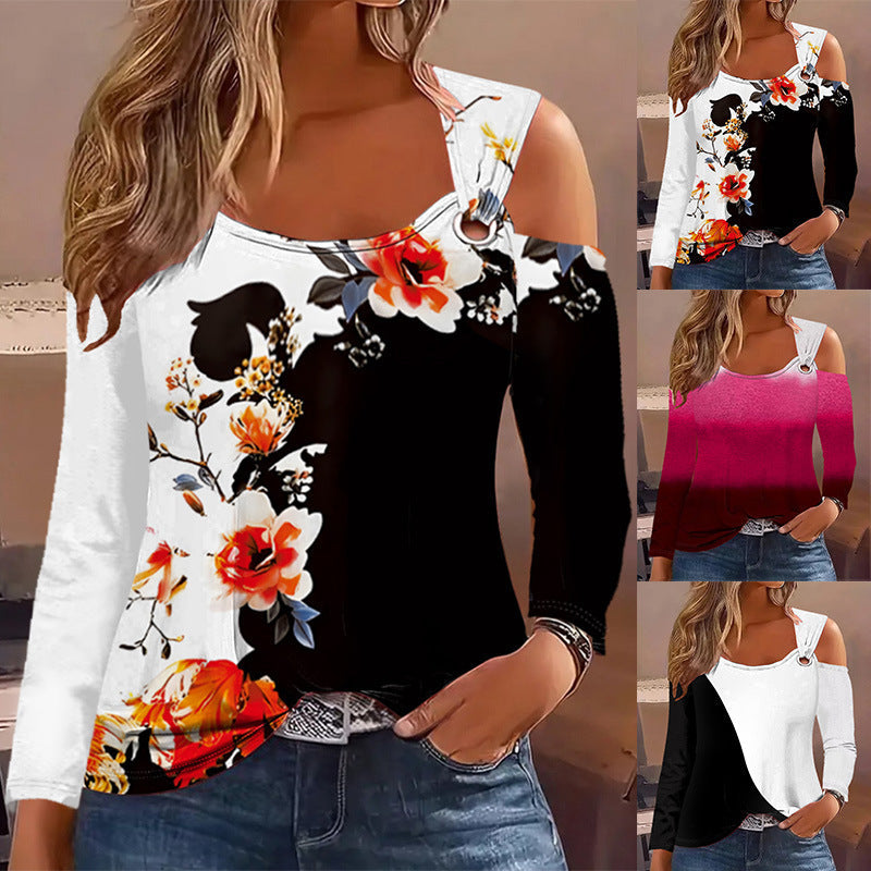 Damen Langarm-Oberteil mit Cut-Out-Details und asymmetrischem Design