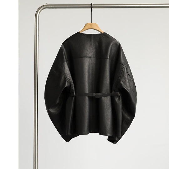 Damen Oversized Lederjacke Shop Nory