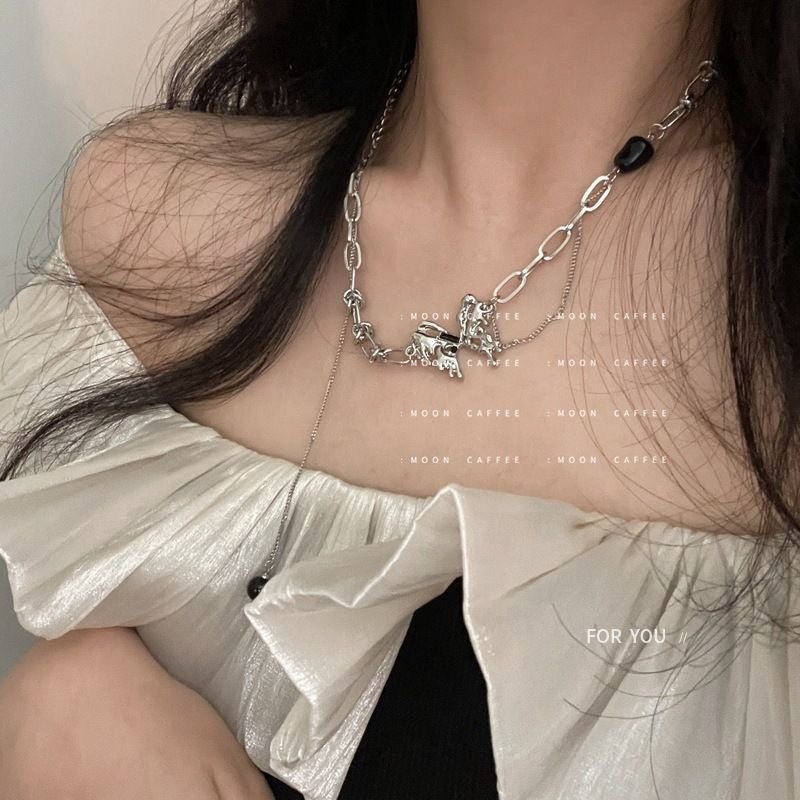 Damen Halskette mit einzigartigem Element und filigranem Design Shop Nory