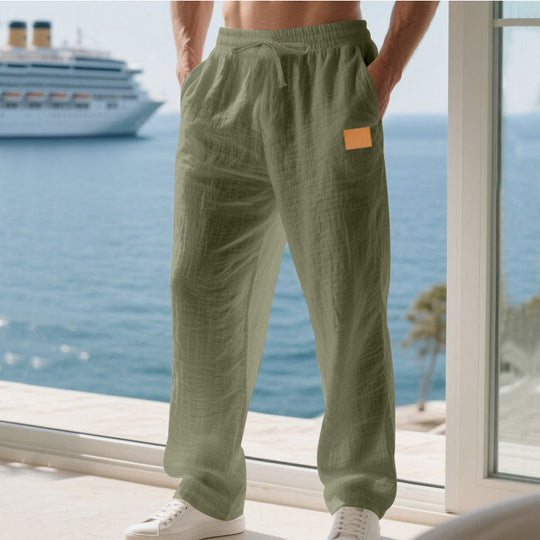 Herren Bequeme und luftige Sommerhose aus leichtem Leinenmaterial