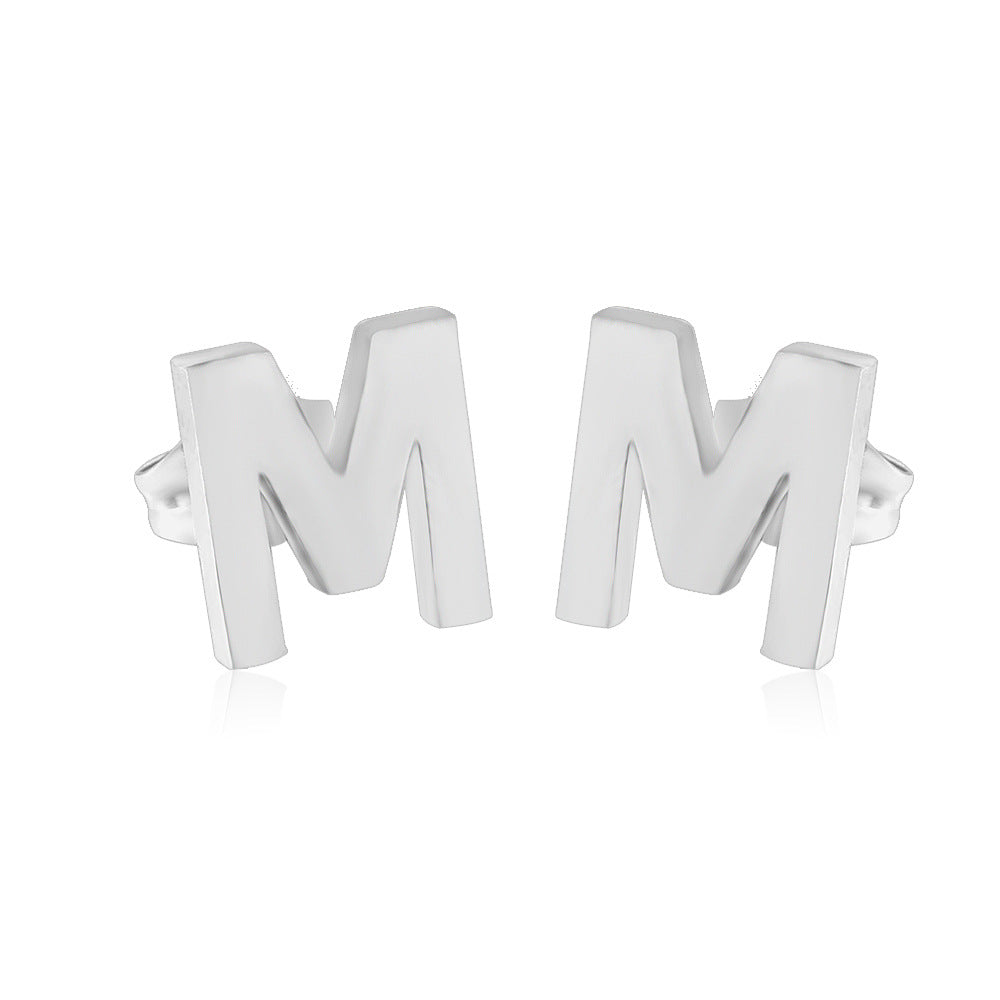 Damen elegante Buchstaben-Ohrstecker Shop Nory