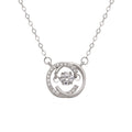 Damen elegante Halskette mit schimmerndem Anhänger und funkelnden Zirkonia Shop Nory
