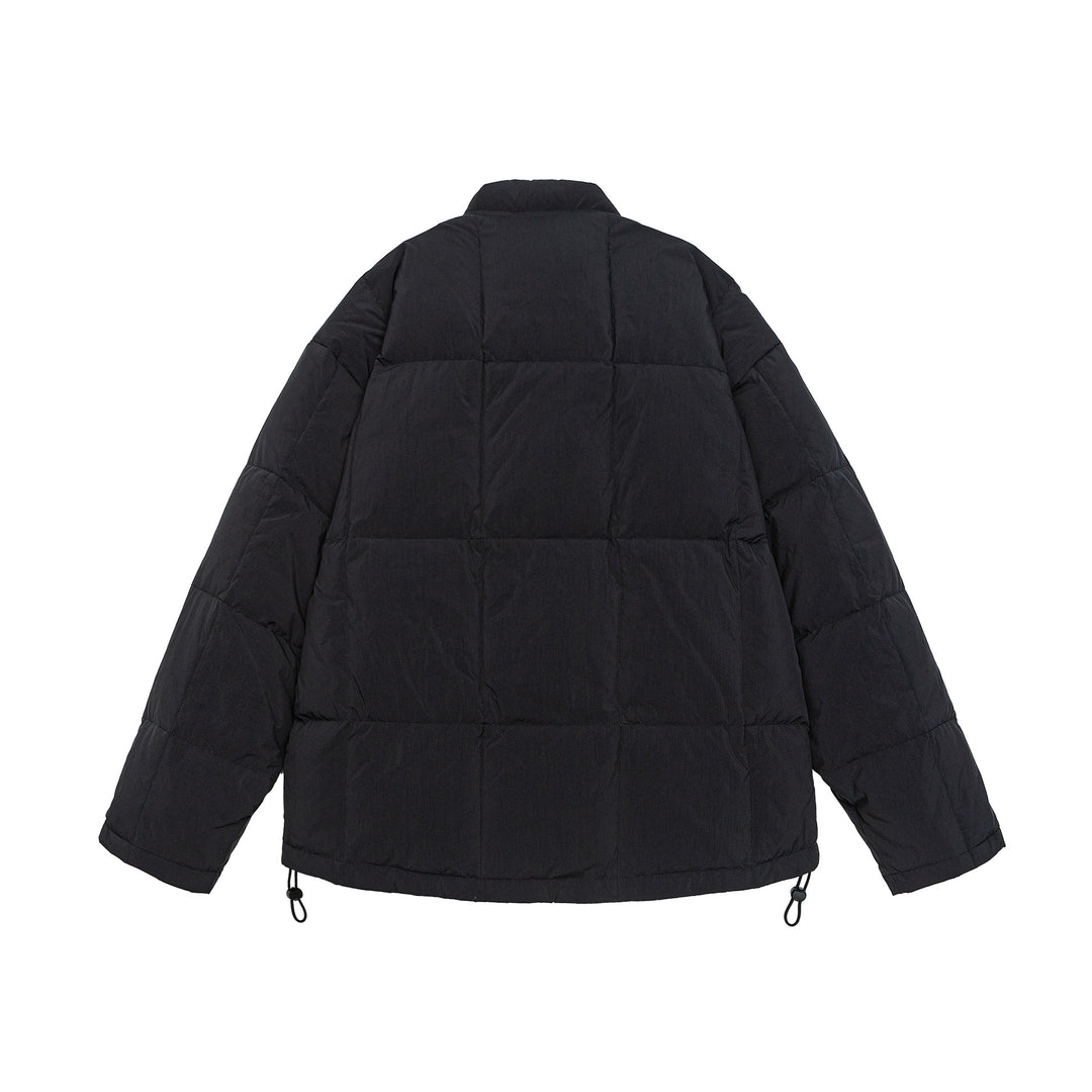 Herren Boxy gesteppte Isolationsjacke mit Stehkragen, Kordelzug und Logo-Applikation Shop Nory