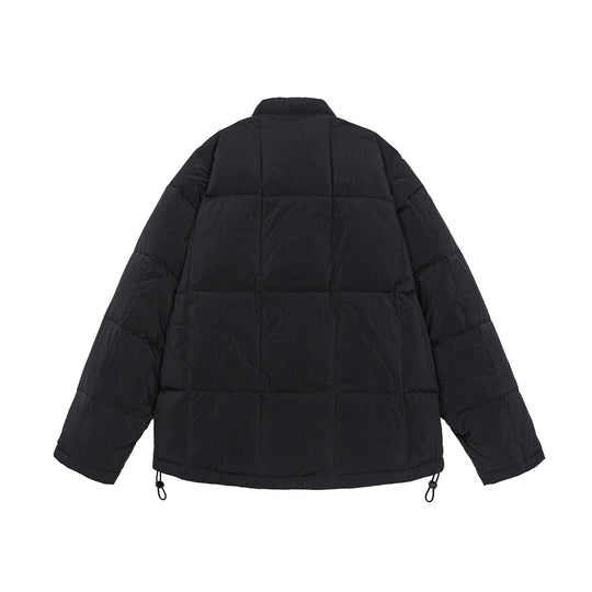 Herren Boxy gesteppte Isolationsjacke mit Stehkragen, Kordelzug und Logo-Applikation Shop Nory