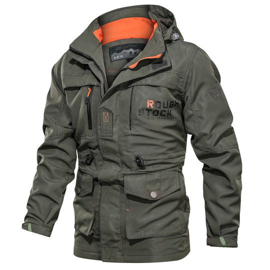 Herren wasserabweisender Fieldparka im Utility‑Style mit Kapuze und verstellbarer Taillenpassform Shop Nory