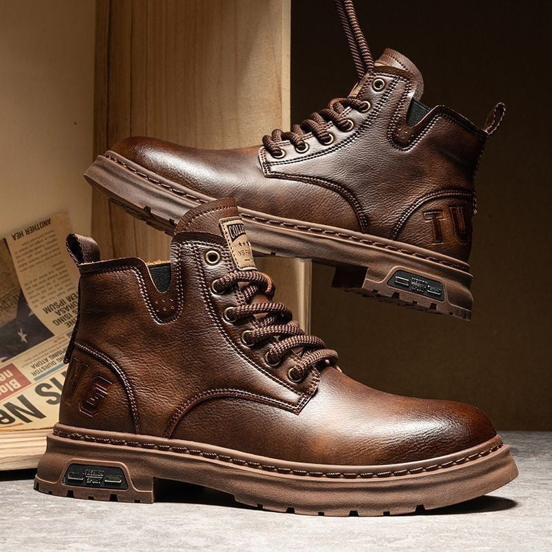 Herren Robuste Leder Stiefel Shop Nory