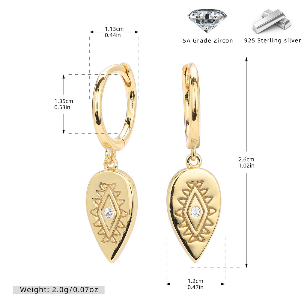 Damen Ohrhänger mit luxuriösem Tropfenmotiv aus 925 Sterling Silber Shop Nory