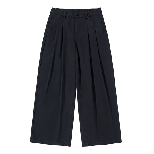 Damen Weite Bundfalten-Culottehose mit hohem Bund und tiefen Eingrifftaschen Shop Nory