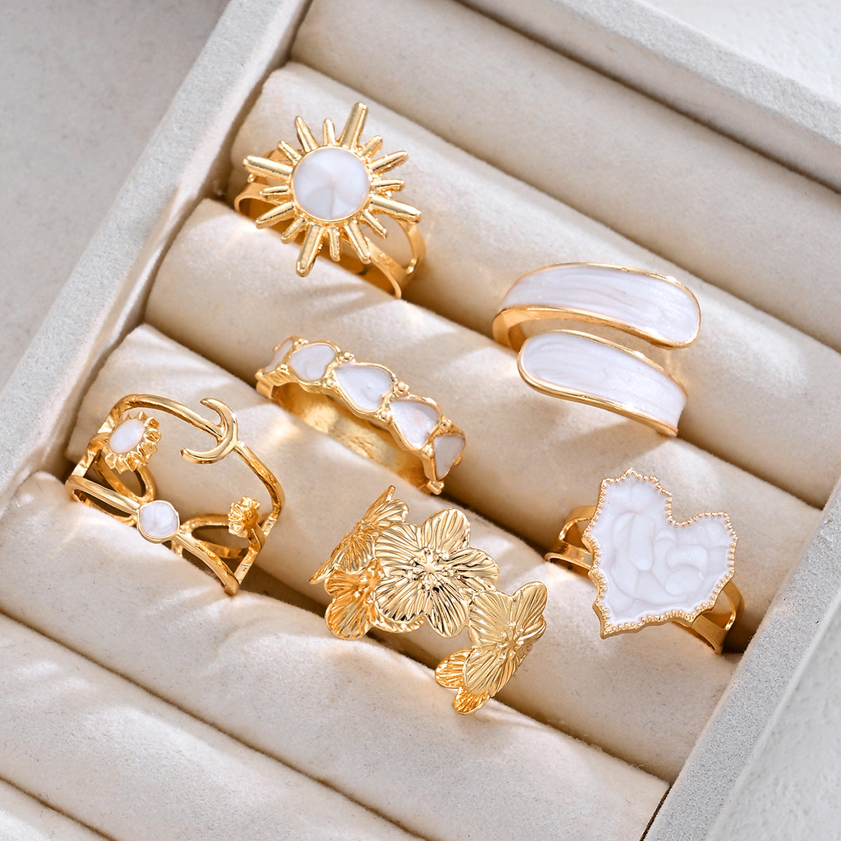 Damen Ring-Set mit kunstvollen und filigranen Designs Shop Nory