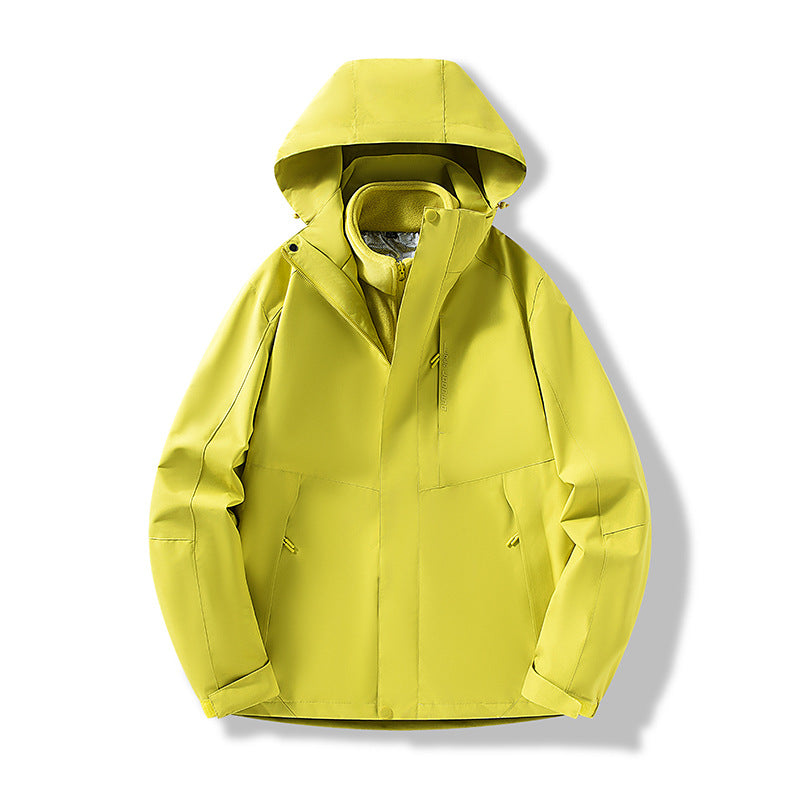 Herren Minimalistische City-Outdoorjacke mit verschweißten Nähten, verstellbarer Kapuze und Thermofutter Shop Nory