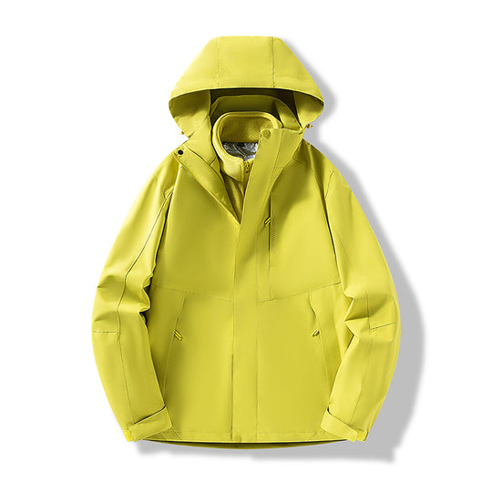 Herren Minimalistische City-Outdoorjacke mit verschweißten Nähten, verstellbarer Kapuze und Thermofutter Shop Nory