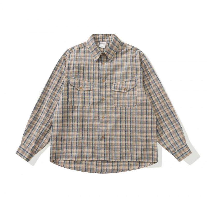 Unisex Kastenförmiges Overshirt aus Baumwoll-Leinenmix mit aufgesetzten Brustklappen Shop Nory