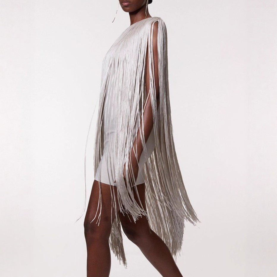 Damen Fransen-Kleid Shopnory