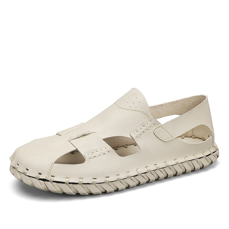 Damen luftige Leder Sandalen