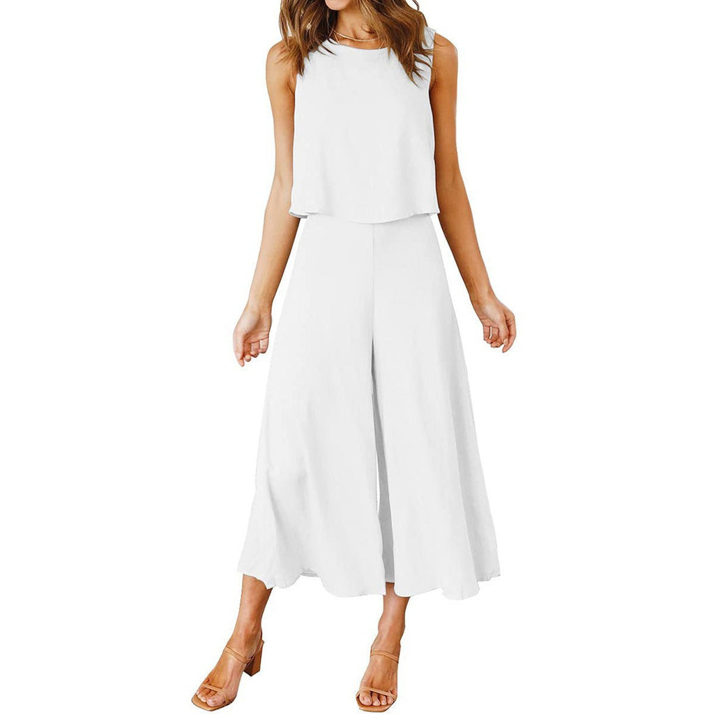 Damen bequemer Jumpsuit mit weitem Bein und schulterfreiem Design Shopnory