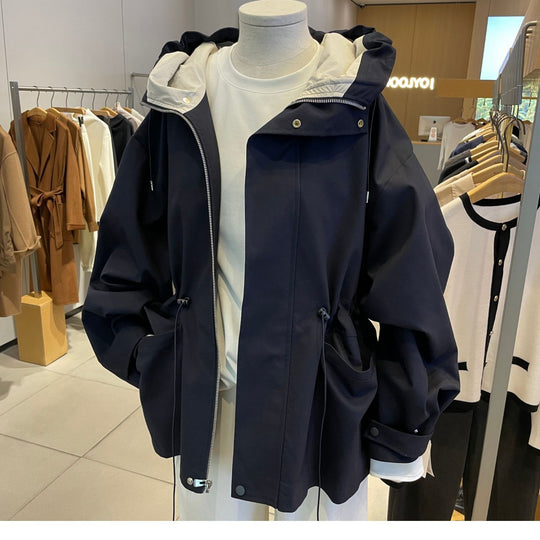 Damen Moderne Utility-Jacke mit hohem Kragen Shop Nory