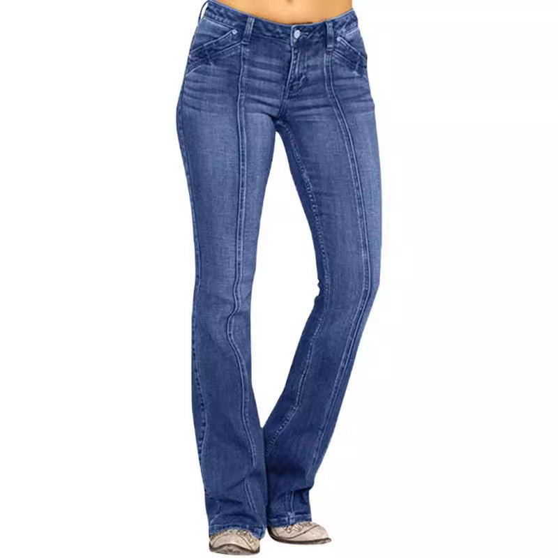 Damen Bootcut Jeans mit Stretch und elegantem Schnitt